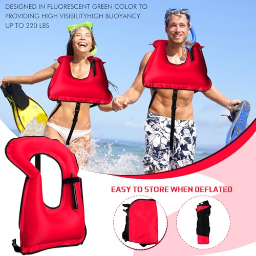 4 Pcs Inflatable Snorkel Vest W7014