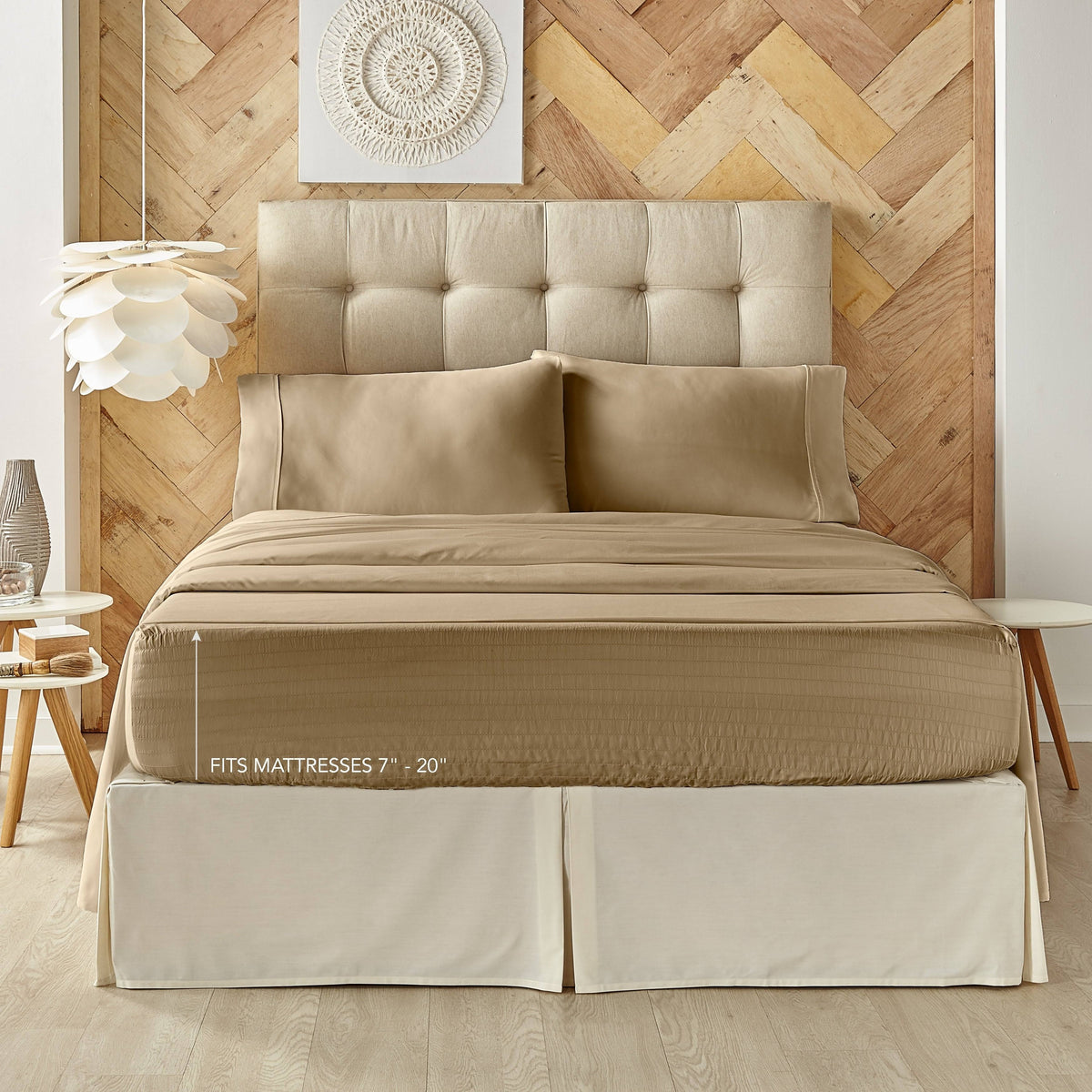 500 Thread Count 4 Piece Bed Sheet Set - Sage - California King A559129