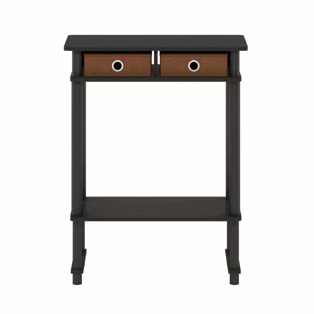 Espresso Brown Console Table with Bin U73831