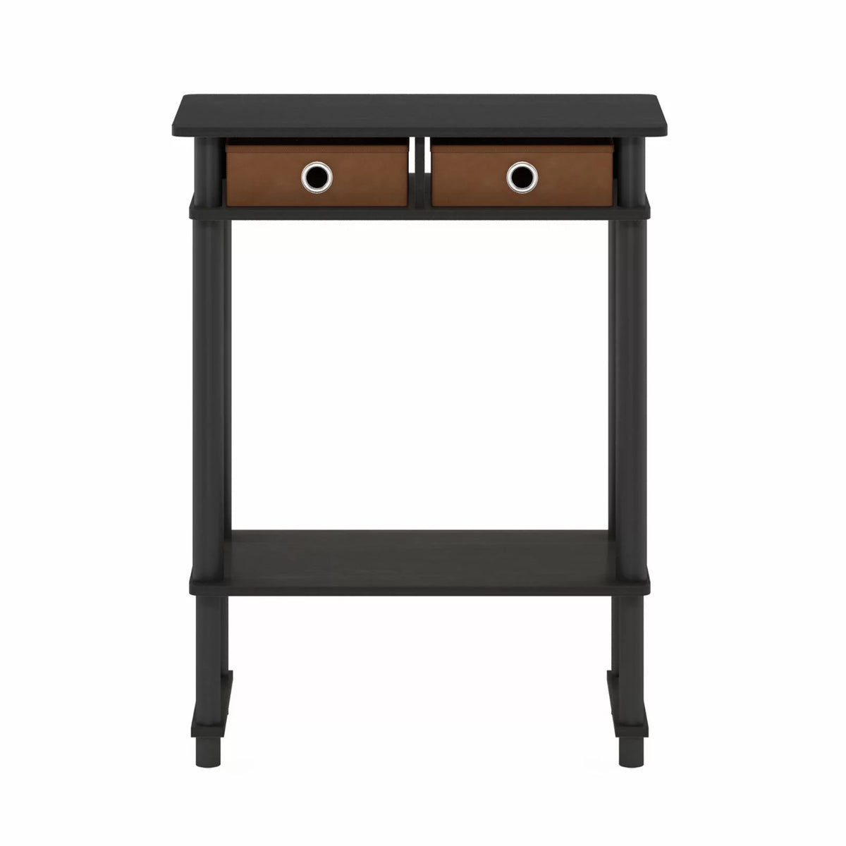 Espresso Brown Console Table with Bin U73831