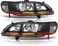 Headlight Assembly Replacement Black Housing Amber Reflector S608