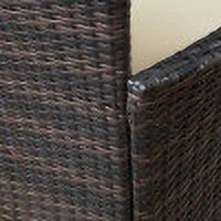 Outdoor Wicker 5 Piece Dining Set with Cushion J11162