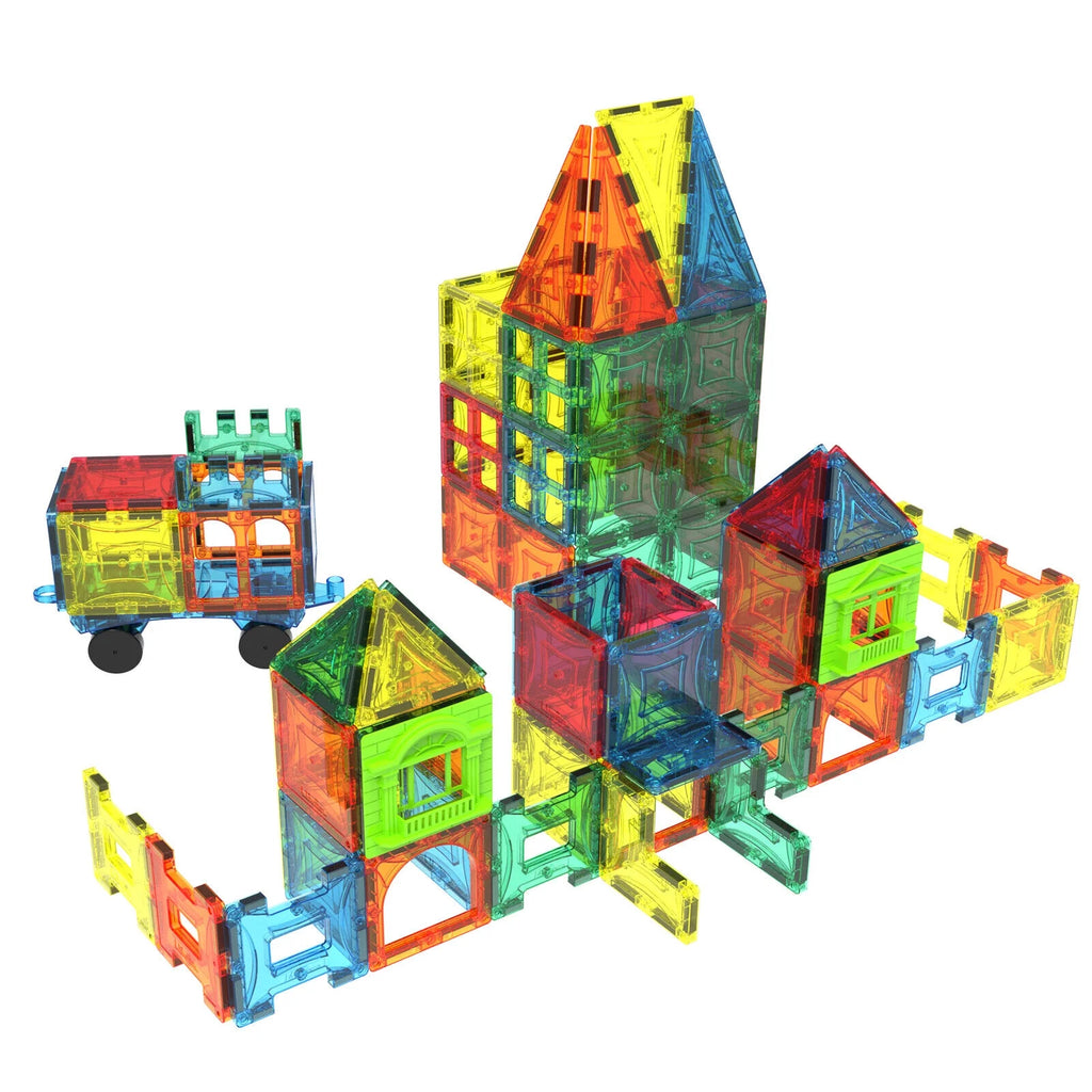 100 Piece Magnet Tiles Set with Clickins and Windows G205717