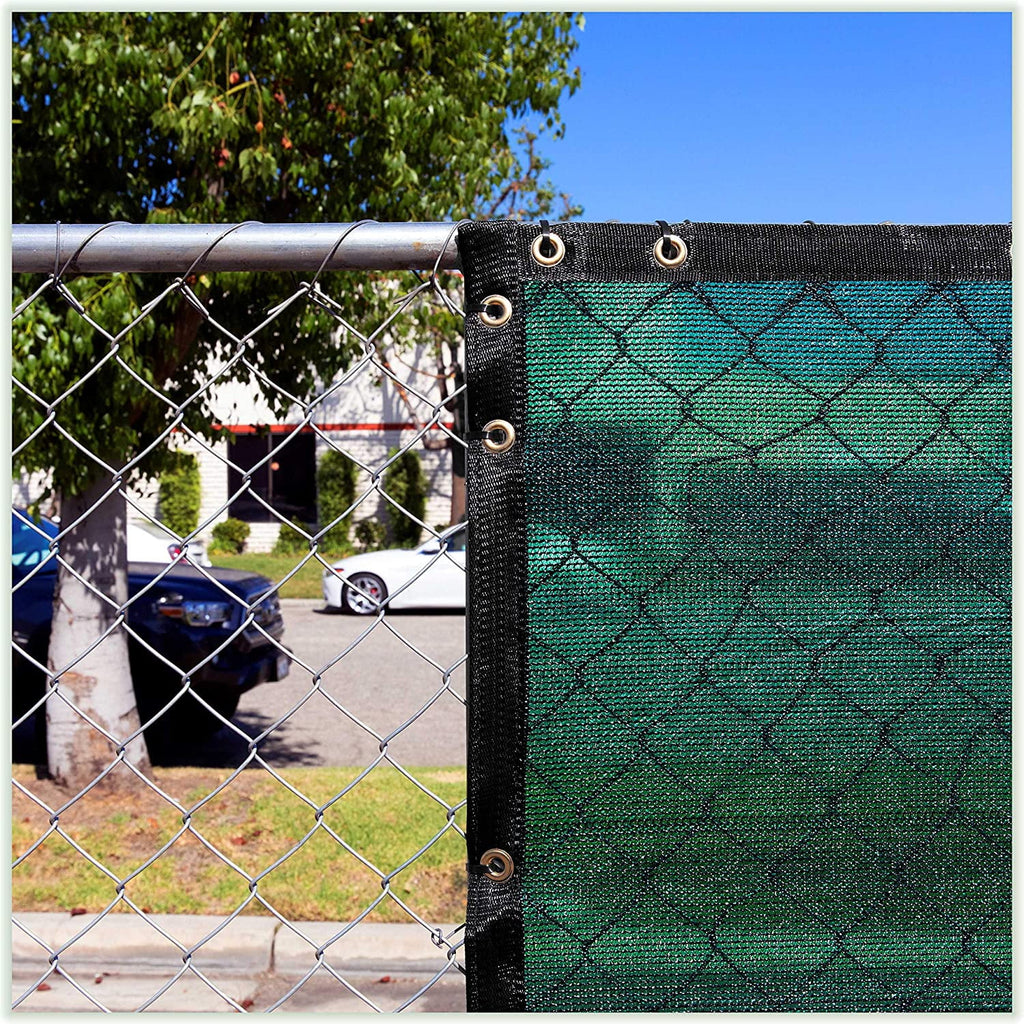 Green Fence Privacy Screen Windscreen Shade Fabric Cloth HDPE with Grommets V517