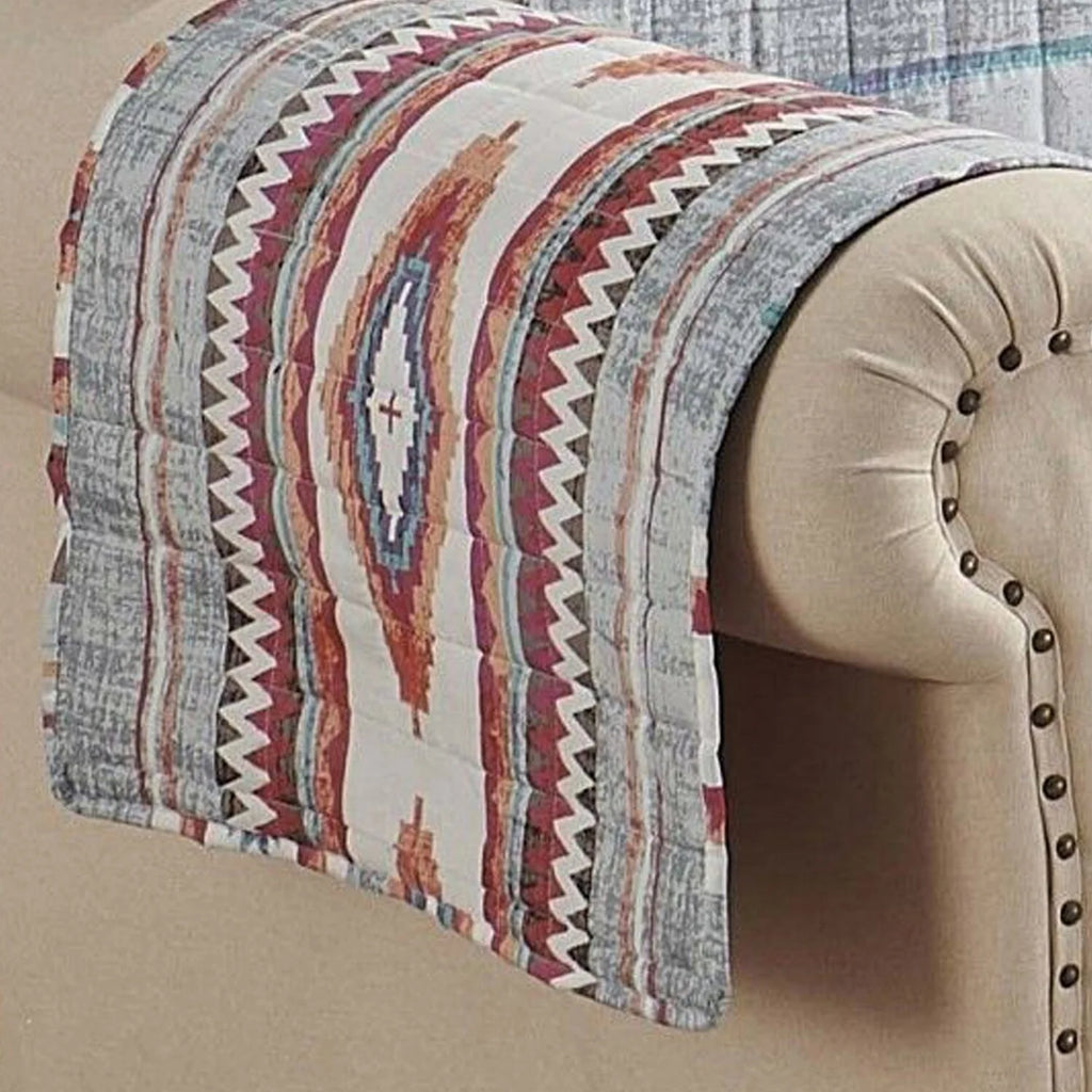 Stone Gray Polyester Loveseat Cover 4 Piece B2277