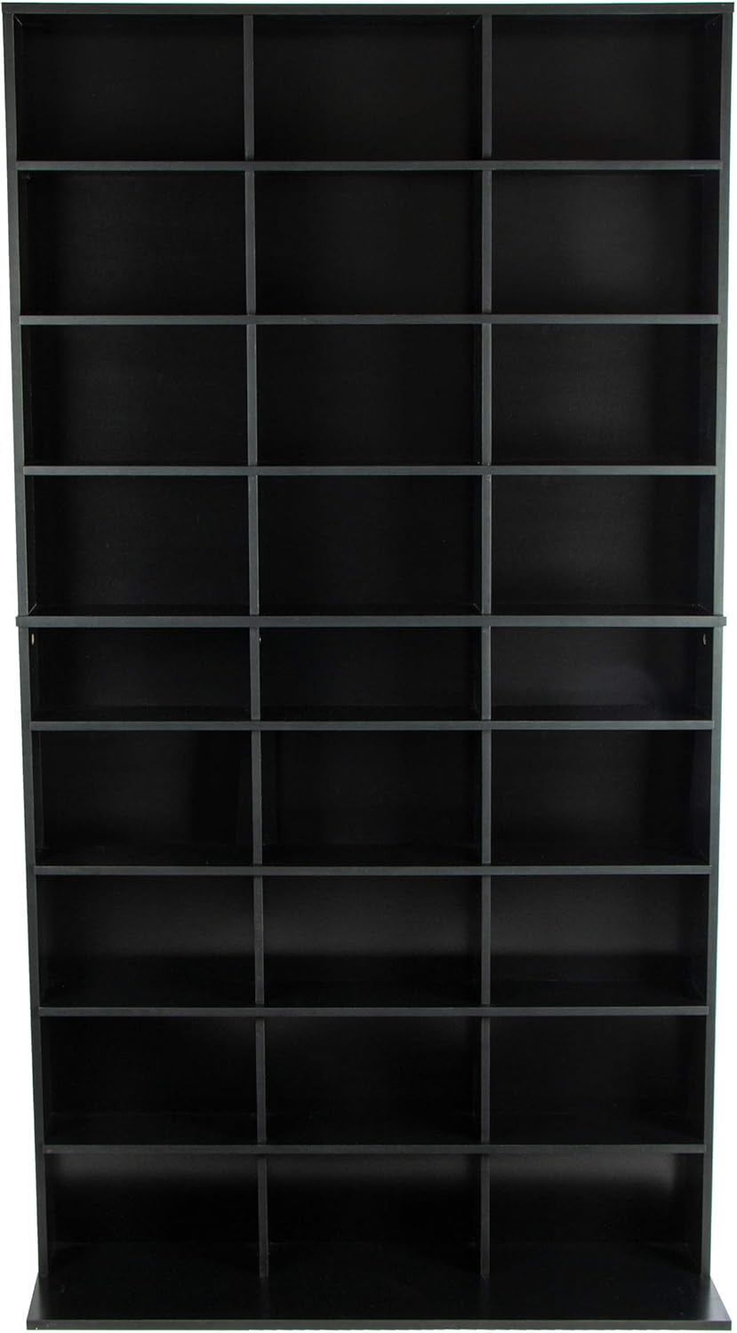 Black Media Storage Tower Cabinet K54130