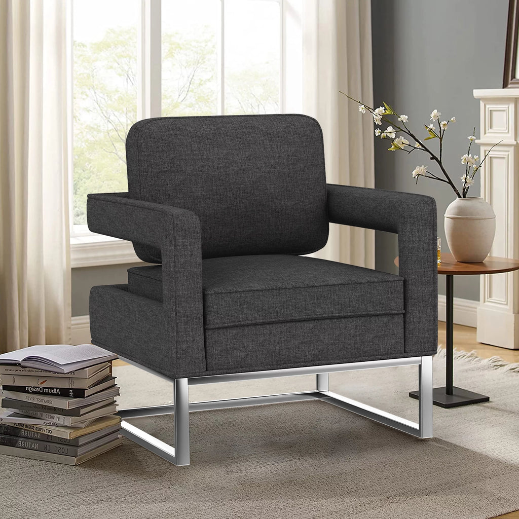 Black Upholstered Accent Chair S703256