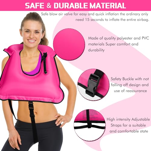 4 Pcs Inflatable Snorkel Vest W7014