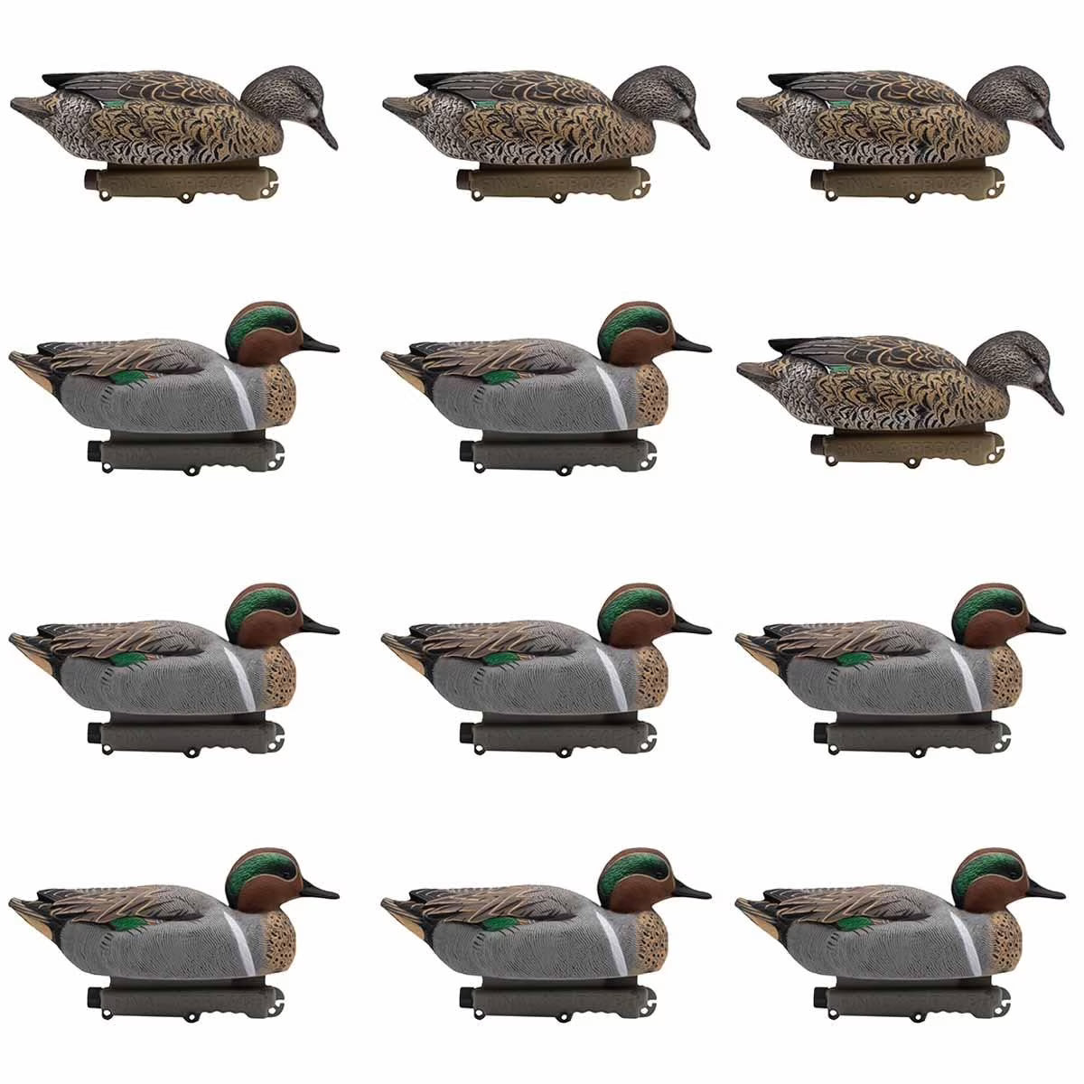 12 Pack Greenwing Teal Floater Duck Decoys N78673