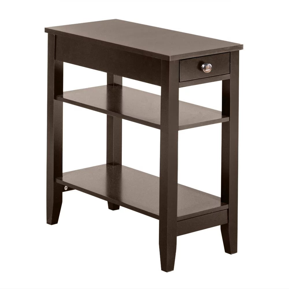 Chair Side End Table with 2 Layers and Shelf A5902
