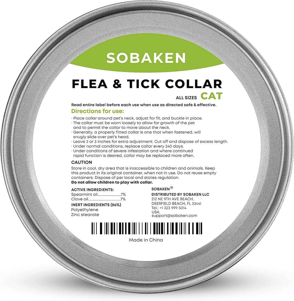 Flea and Tick Collar for Cats, 13 inch, 8 Month Protection O2453