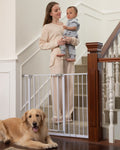 White 30" Tall Pressure Mounted Baby Safety Gate I82463