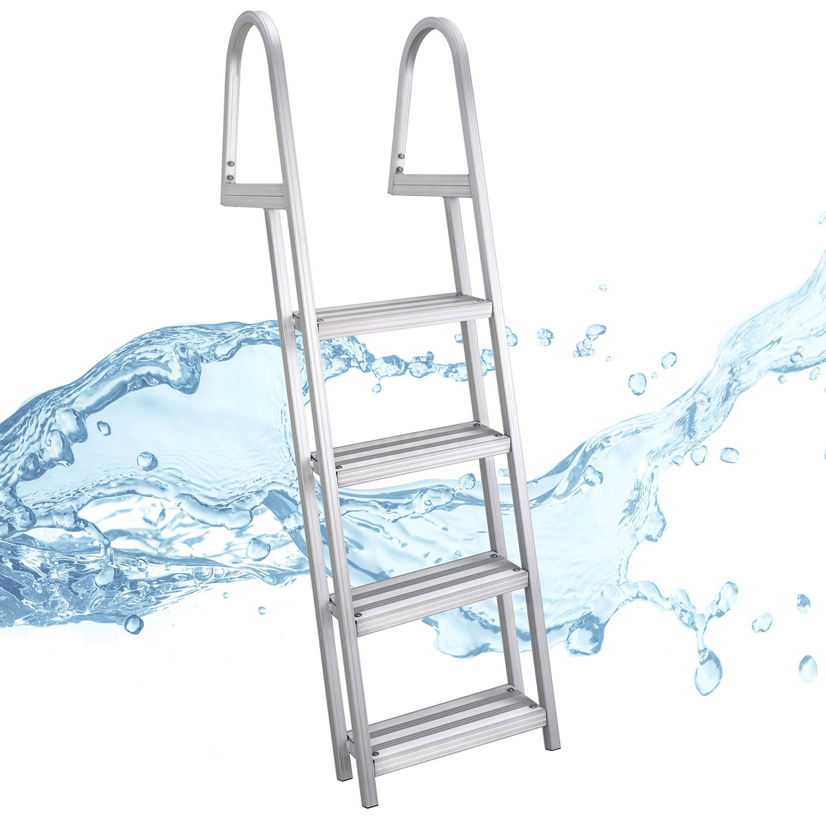 Heavy Duty Aluminum 4 Step Removable Boarding Ladder E241483