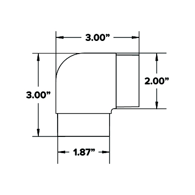 Satin Brushed Brass 90 Degree Flush Elbow Fitting C75293