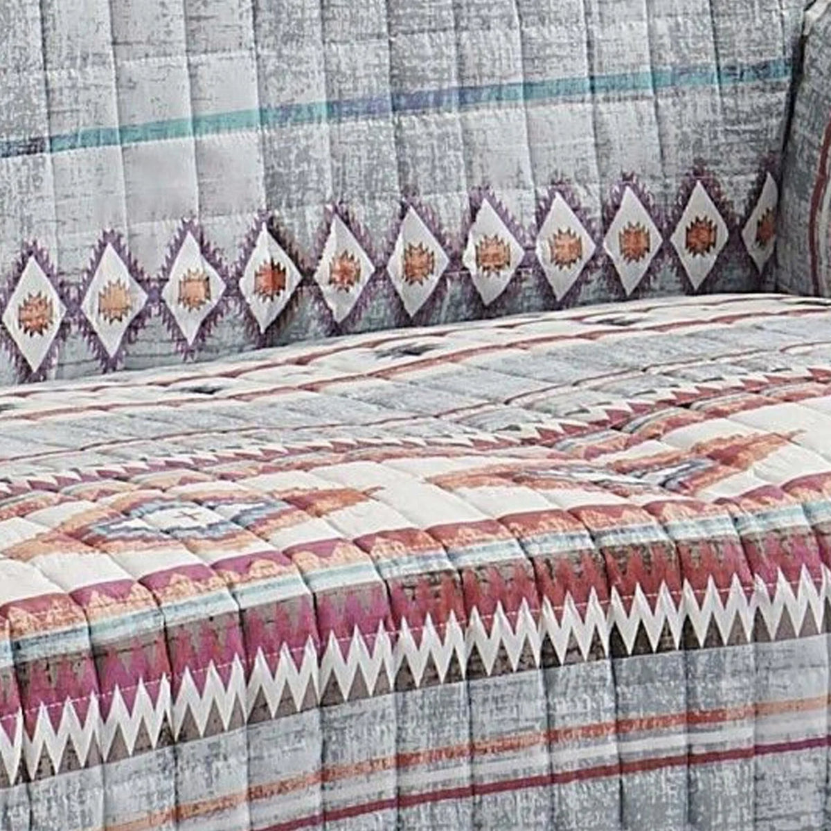 Stone Gray Polyester Loveseat Cover 4 Piece B2277