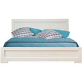 White Queen Size Wood Platform Bed K555