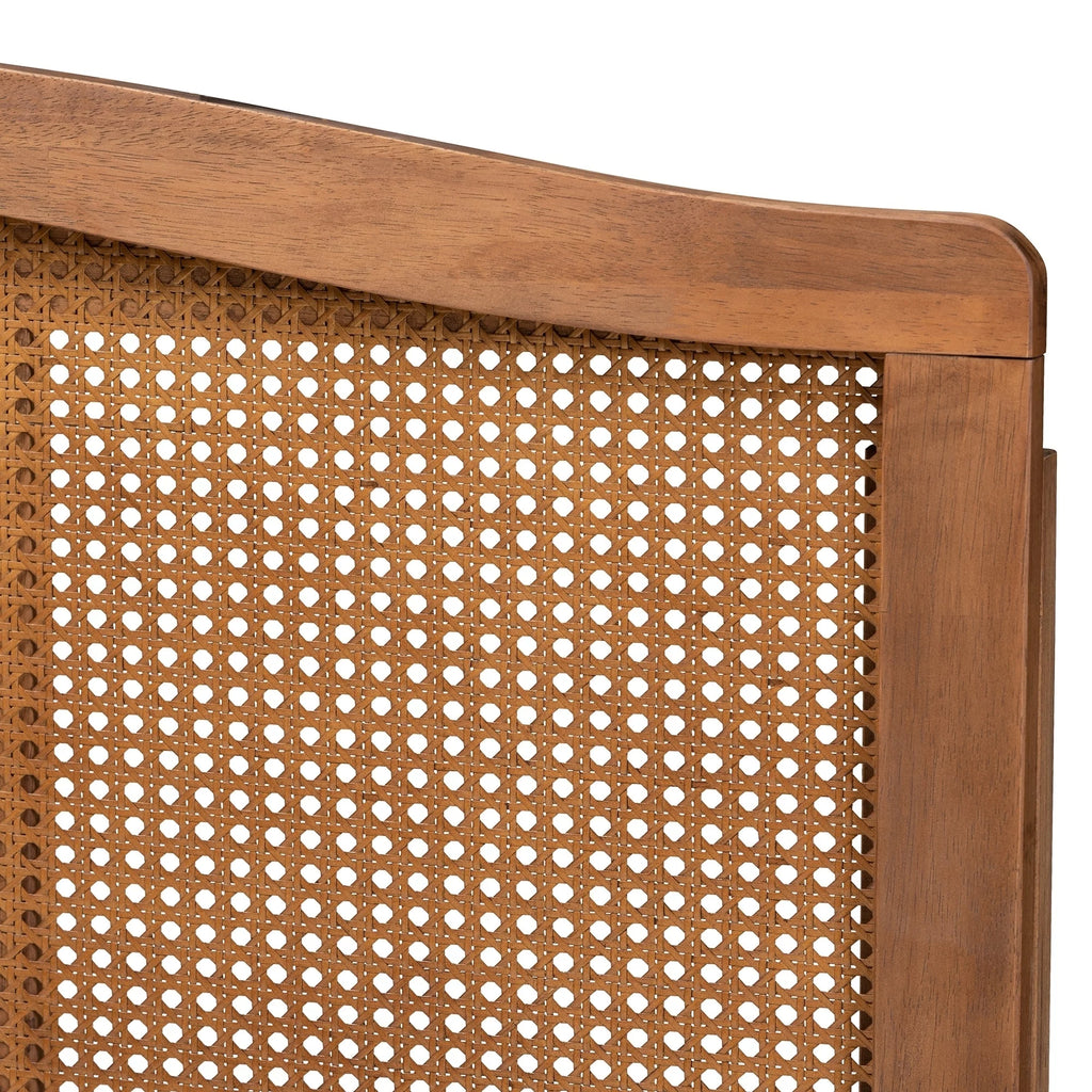 Wood and Synthetic Rattan Headboard King G9841