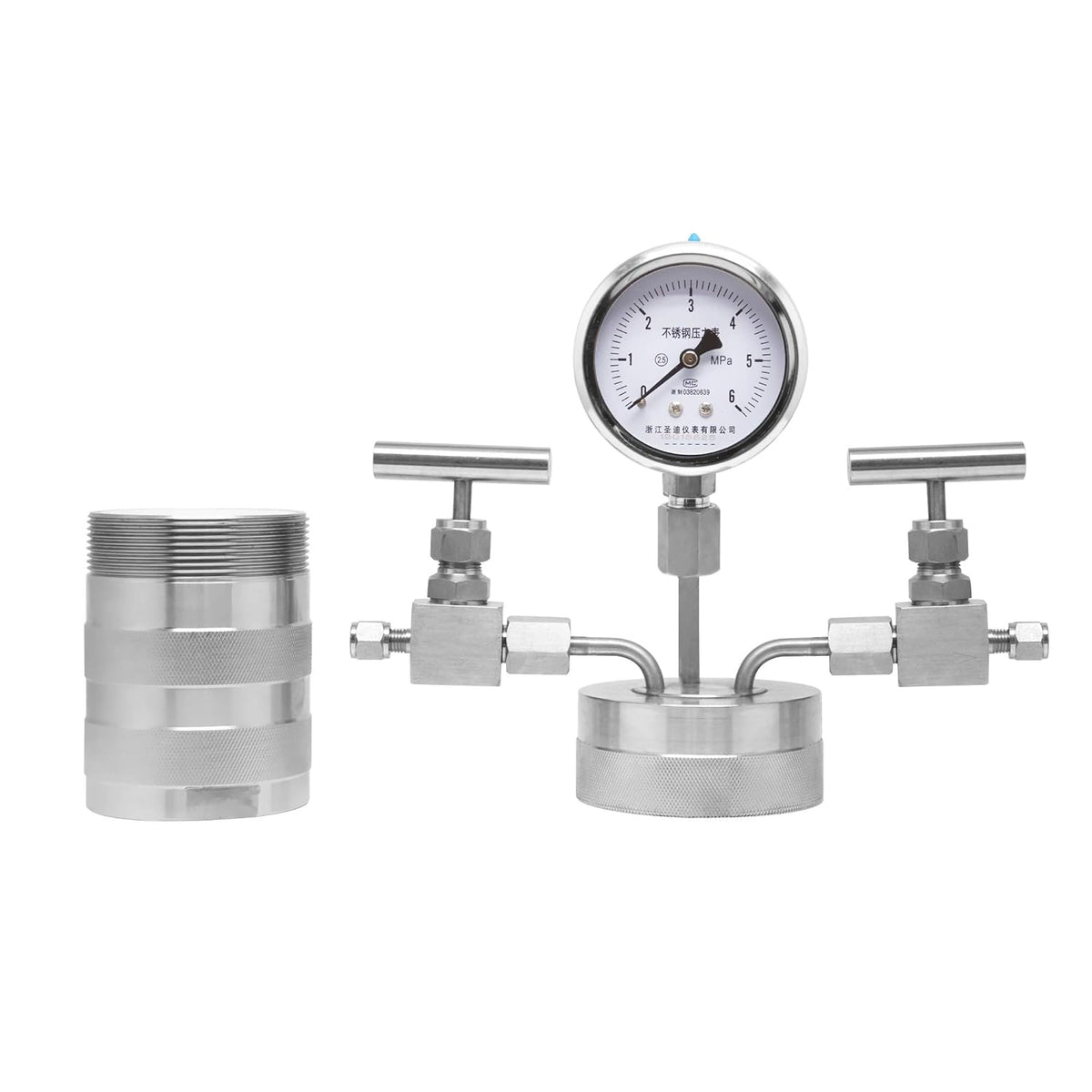 300ml Hydrothermal Synthesis Autoclave Reactor with polytetrafluoroethylene Lining Pressure Gauge V85501