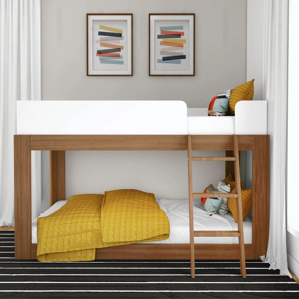 Twin Over Twin Wood Bunk Bed G151591