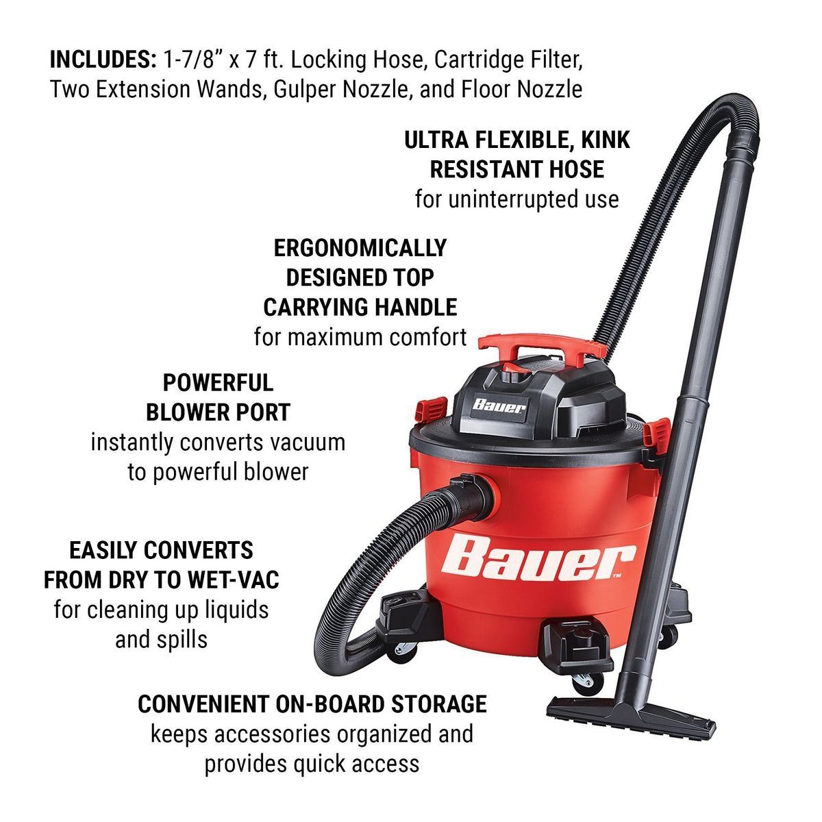 9 Gallon 4.5 Peak HP Wet/Dry Vacuum T1844