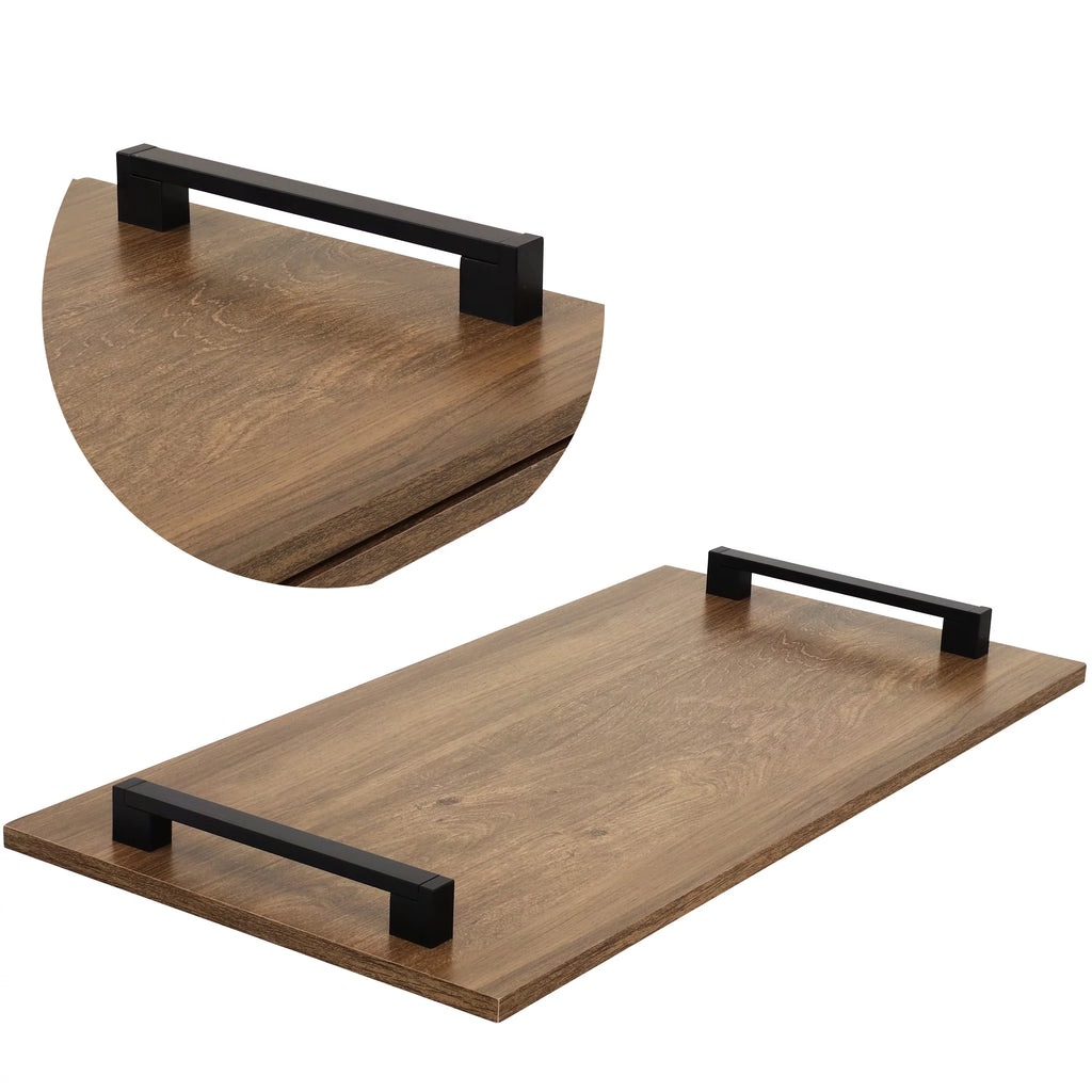 Brown Coffee Table with Removable Serving Tray C6404
