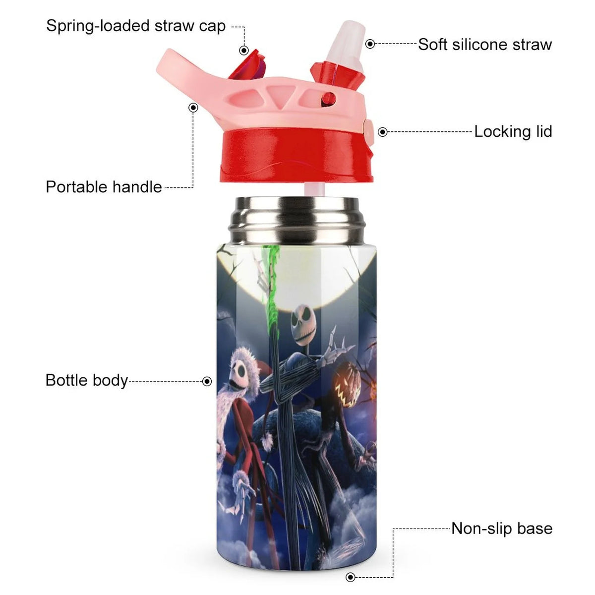 Insulated Stainless Steel Water Bottle With Straw G2901
