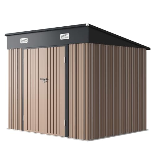 6x3.9 FT Metal Outdoor Storage Shed with Lockable Doors Z4543