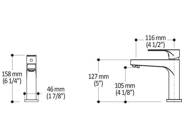 Chrome Single Hole Bathroom Faucet V4177