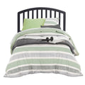 Black Wood Twin Headboard with Frame I8650