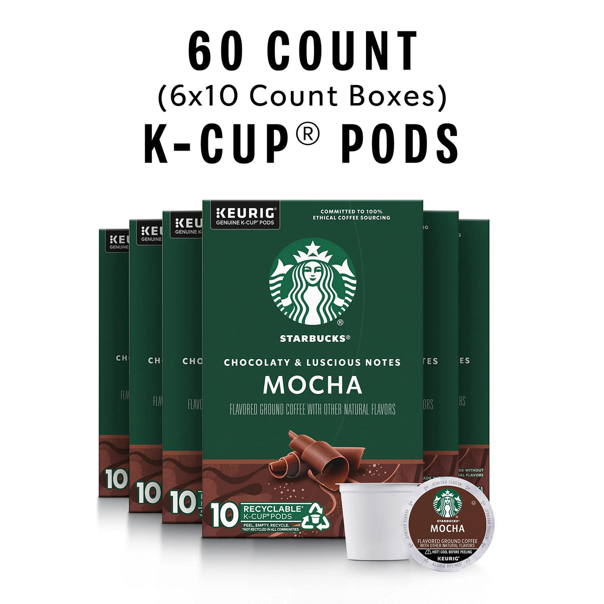 Mocha K-Cup Coffee Pods for Keurig Brewers, 60 Pods Total I904338