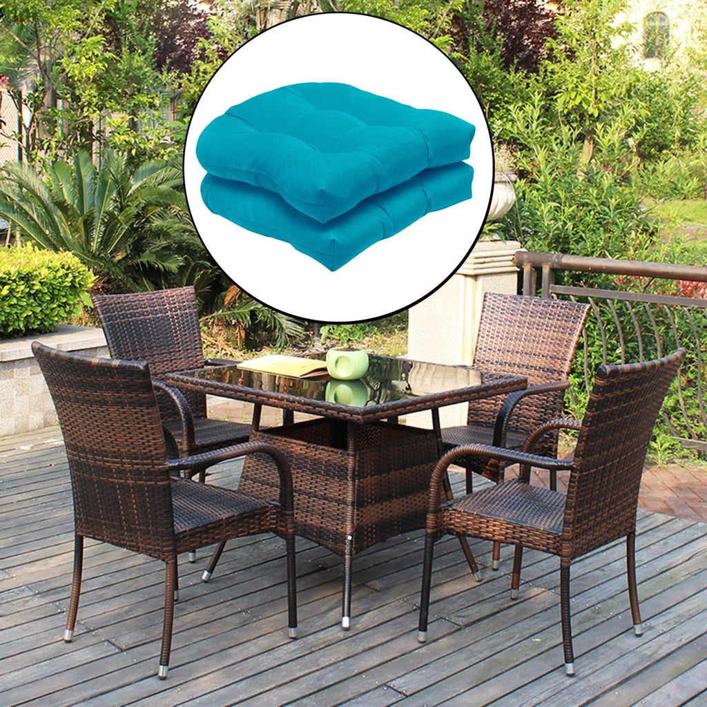 2 Pack Tufted Seat Cushion 48x48cm Blue H348113