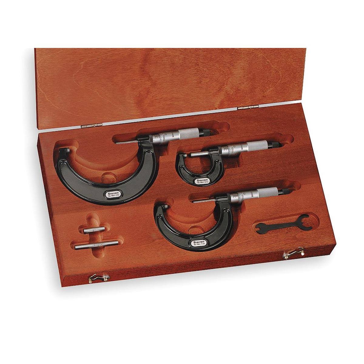 Micrometer Set, 0 to 3 in, 0.0001 in E228