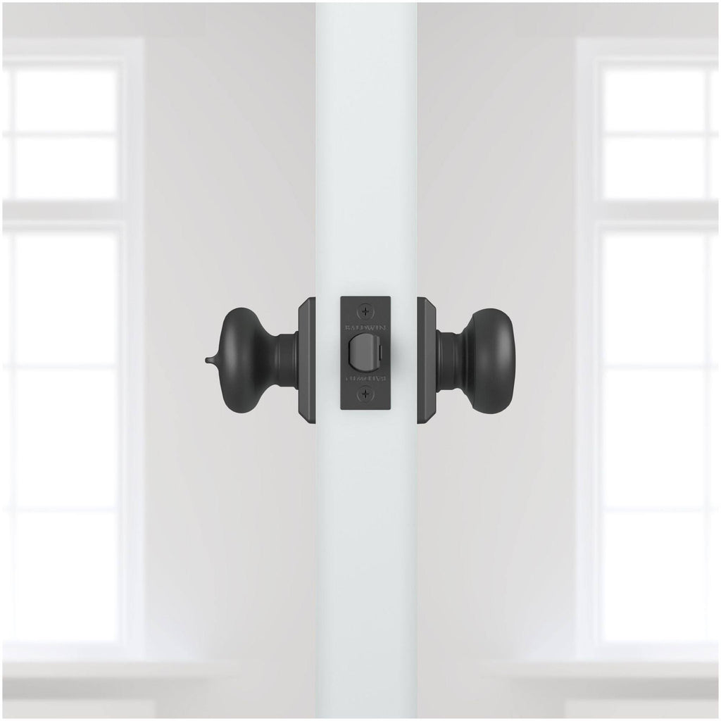 Satin Black Round Single Cylinder Keyed Entry Door Knob F528