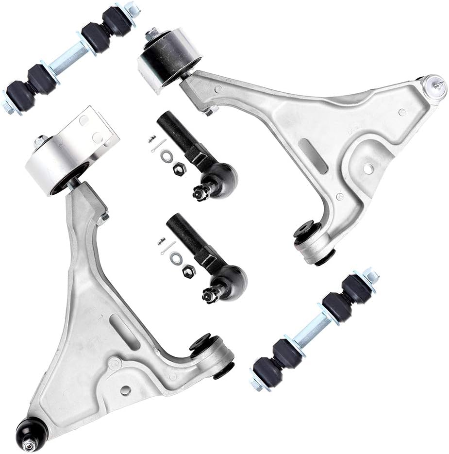 6pc Front Suspension Kit Outer Tie Rod End Sway Bar Lower Control Arm and Ball Joint I903