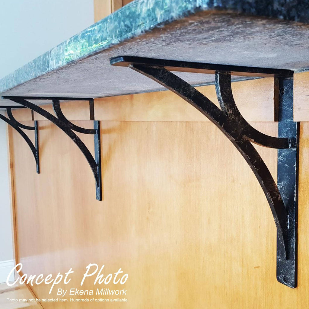 Wrought Iron Bracket Antiqued Silver P831
