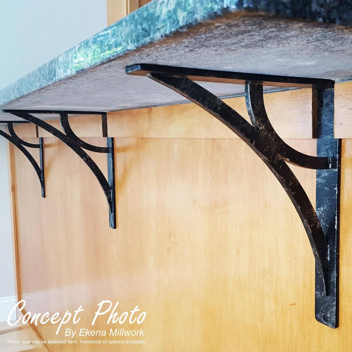 Wrought Iron Bracket Antiqued Silver P831