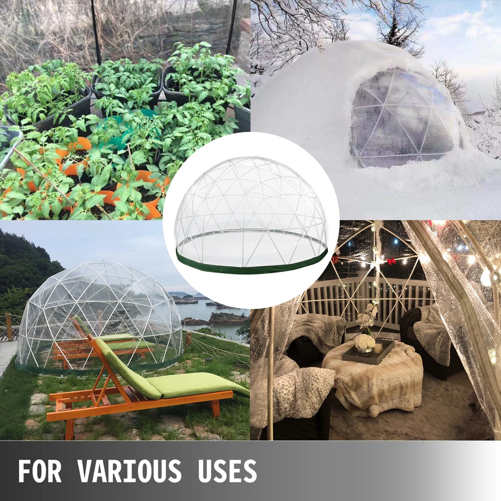 9.5ft PVC Geodesic Dome Bubble Tent with Door and Windows G814598