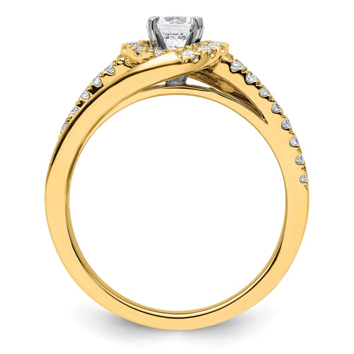 14k Yellow Gold Solitaire Lab Grown Diamond Engagement Ring I7611