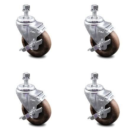 4x22 Wheel Swivel Caster with Top Lock Brake R191