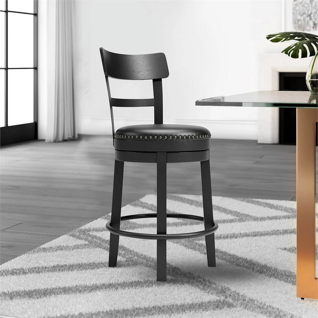 Solid Wood Counter Height Barstool Set of 3 P389
