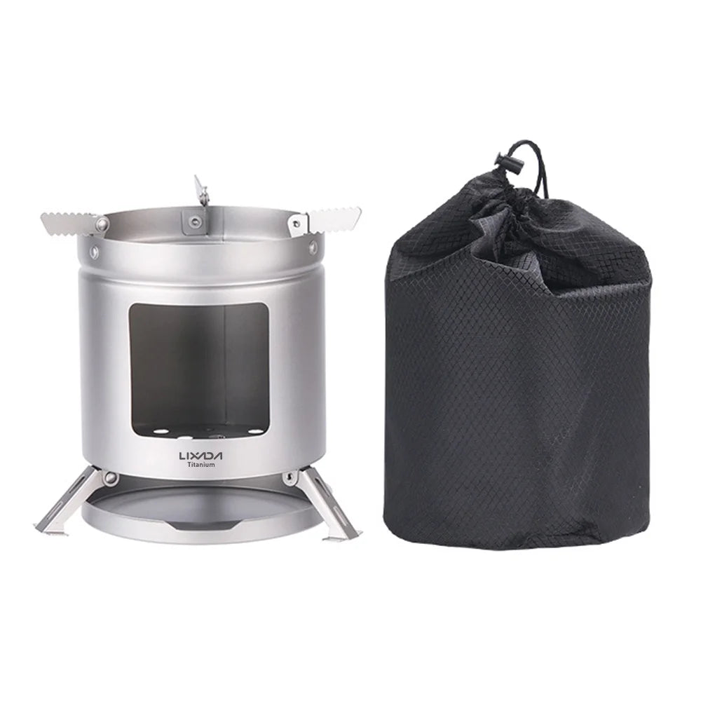 Titanium Camping Folding Pot Holder BBQ Firewood Bracket V493200