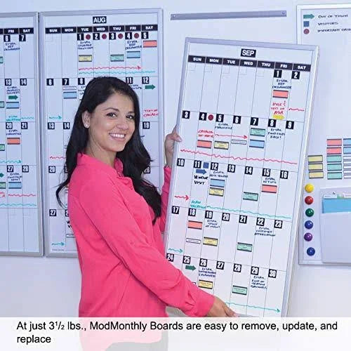 Magnetic Dry-Erase Whiteboard Planning Calendars Set of 3 D776