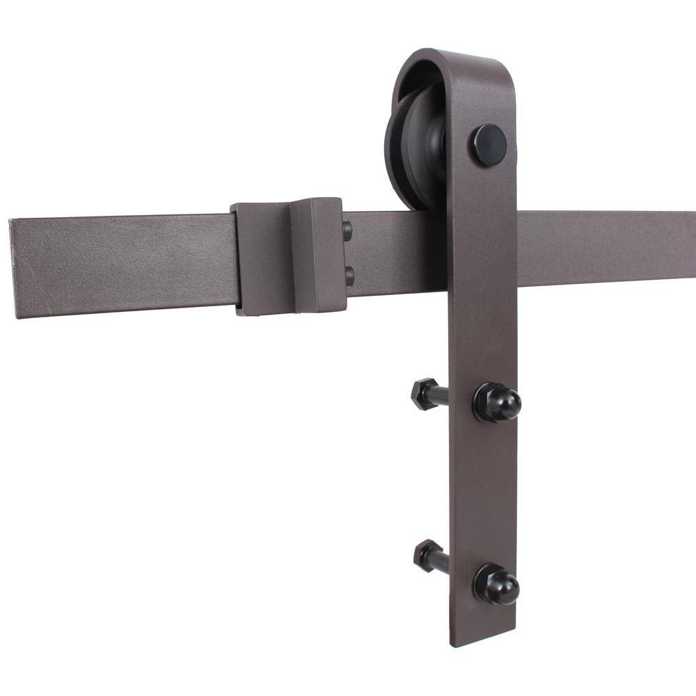 Charcoal Black Double Barn Door with Hardware Kit H329789