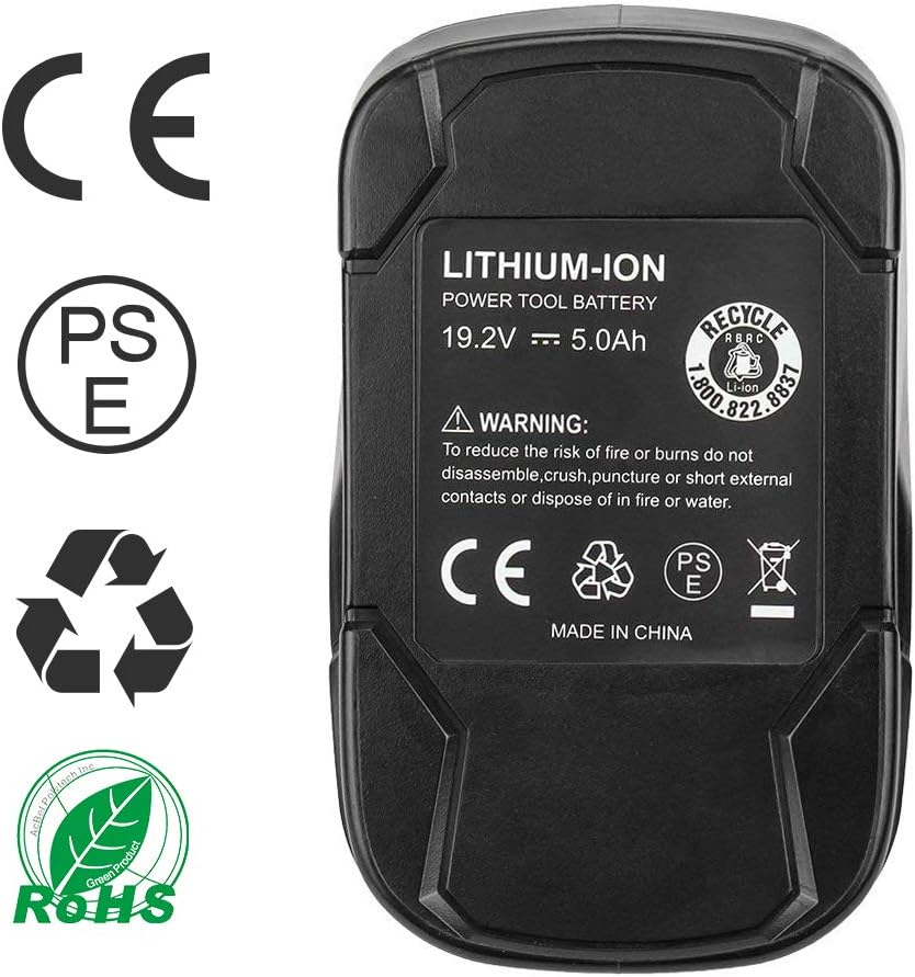 2 Pack 5000mAh 19.2V Li-ion Replacement Battery T187