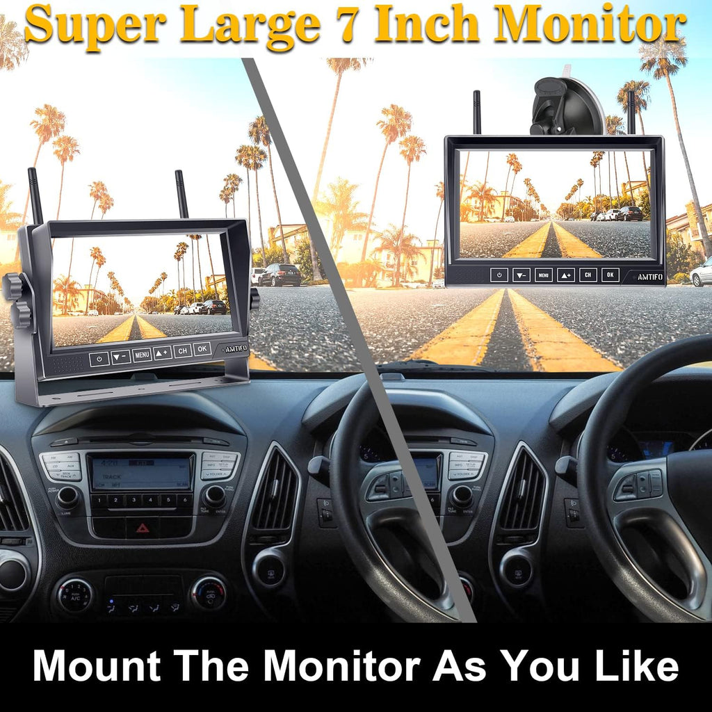 HD 1080P Digital Wireless Backup Camera with 7 Inch DVR Monitor E351168