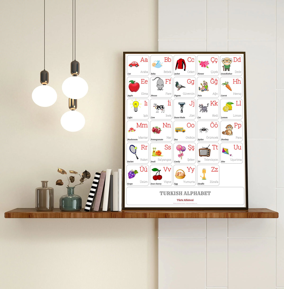 Turkish Alphabet Poster 16 x 20 inches L8523