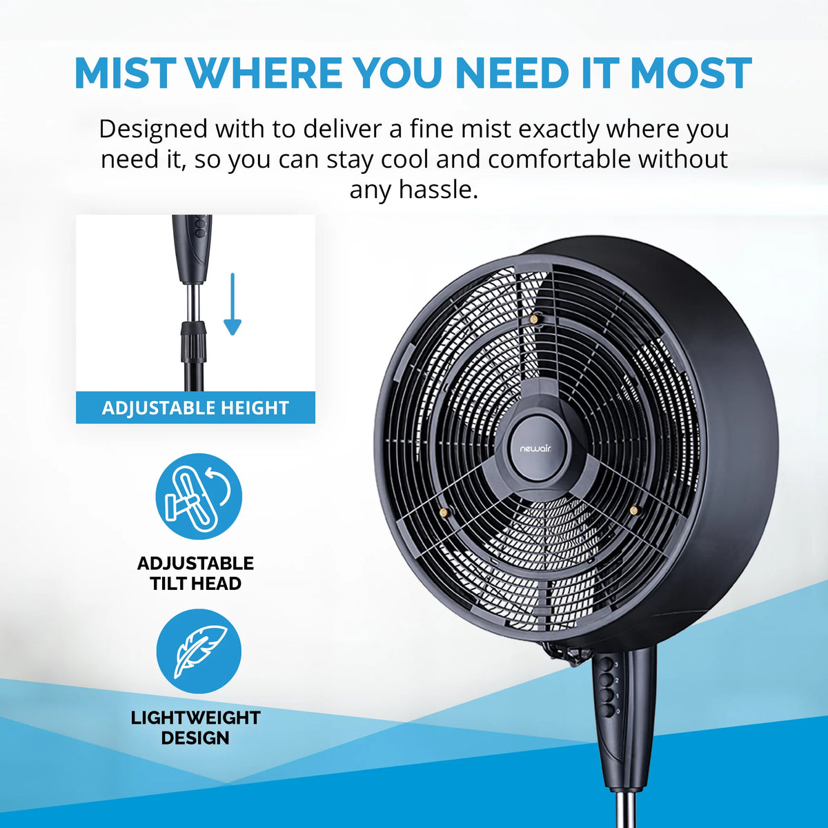 Outdoor Misting Fan & Pedestal Fan M73652