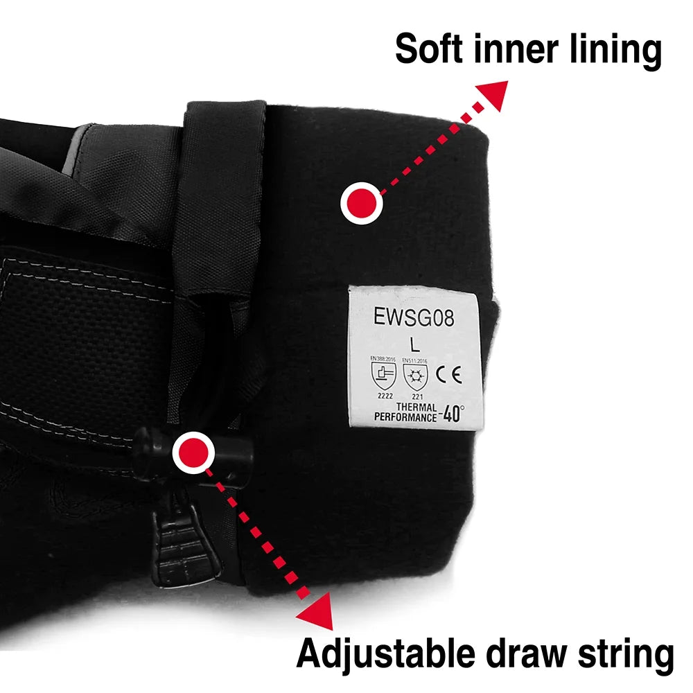 Waterproof Ski Gloves, 3M Thinsulate Winter Gloves (M, Black) W108