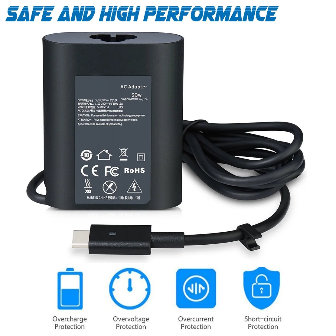 30W USB-C Hub AC Power Adapter Charger I1073