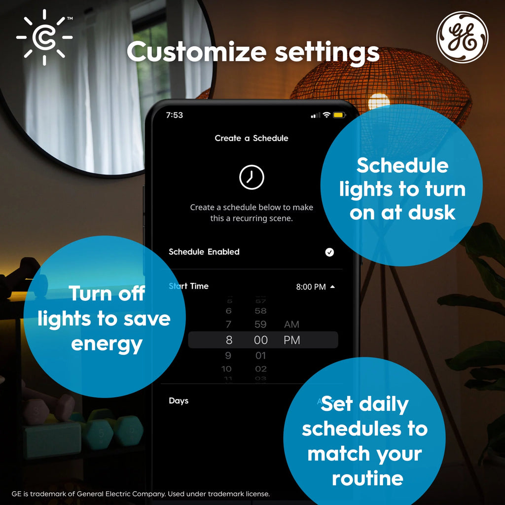 A19 Smart LED Light Bulb 60 Watts Color Changing 2pk A582